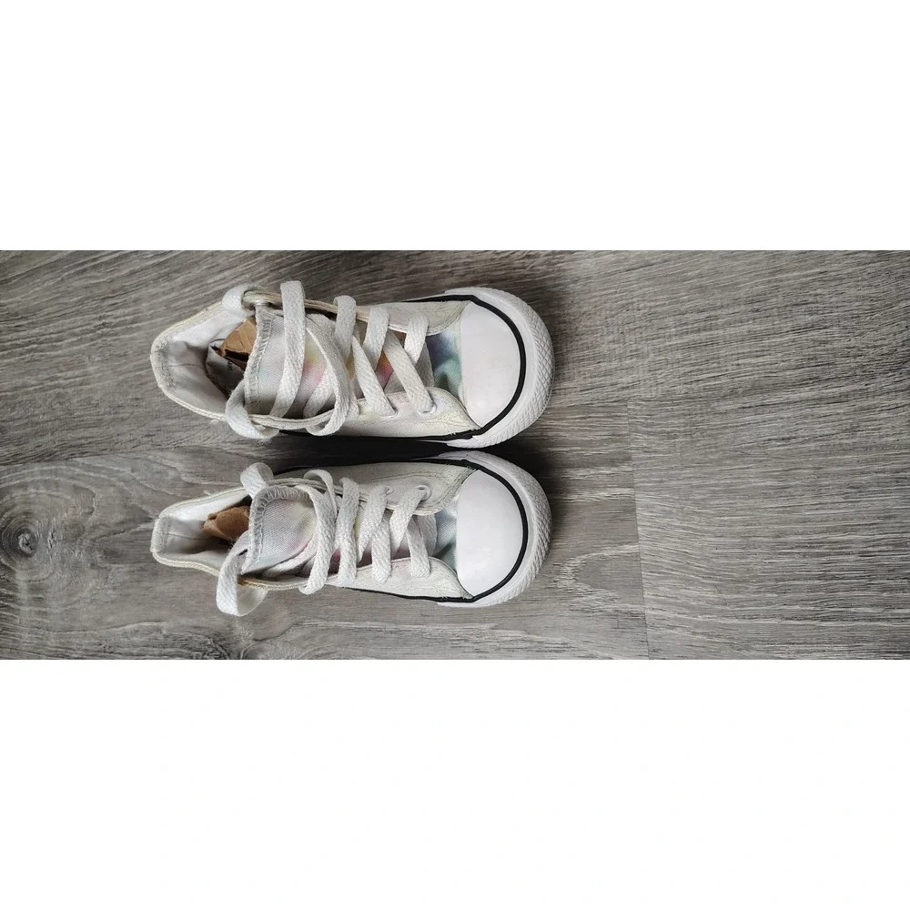 Baby Converse High Tops Multicolor Tiny‎ 7 PREOWNED Distressed Logo 761264C